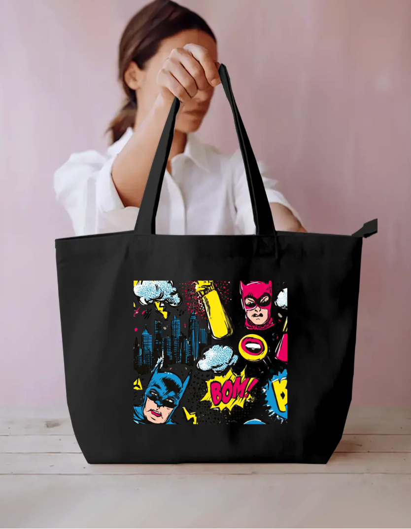 Comic Art Tote Bag Everyday Large Tote Bag by @rd_digital_store