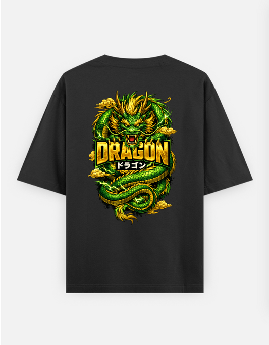 Dragon printed T-Shirt Oversized T-shirt (Back print) by @someone_draws69