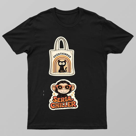 Overthinking vs chiller Unisex T-shirt by @patarkrishnapatar