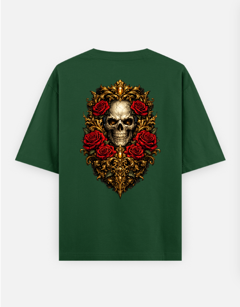 Crazy ghost Skull Printed T-Shirt Oversized T-shirt (Back print) by @someone_draws69
