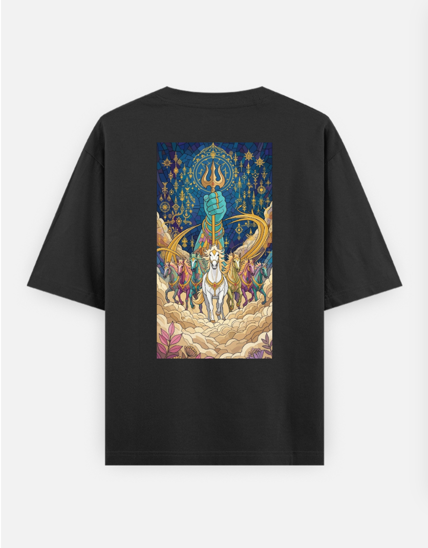 7 reasons for the Sunrise 🔱 Oversized T-shirt (Back print) by @solitary.princess_