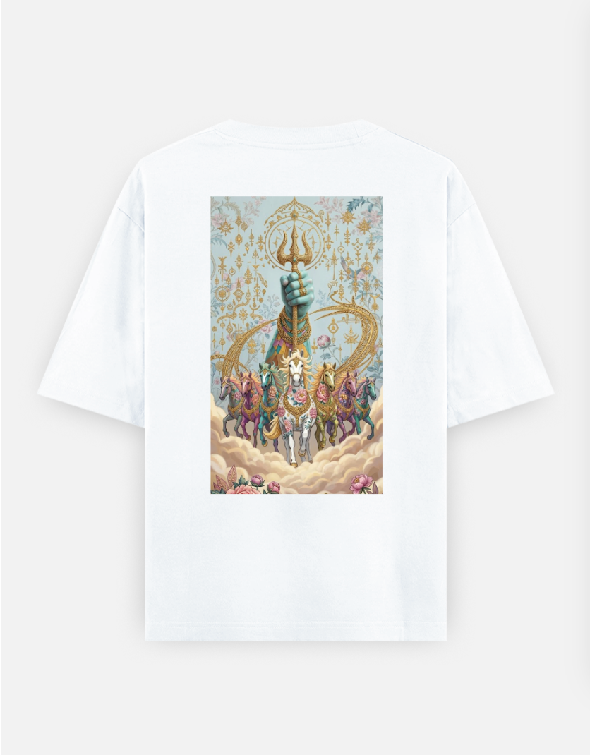 7 reasons for the Sunrise 🔱 Oversized T-shirt (Back print) by @solitary.princess_