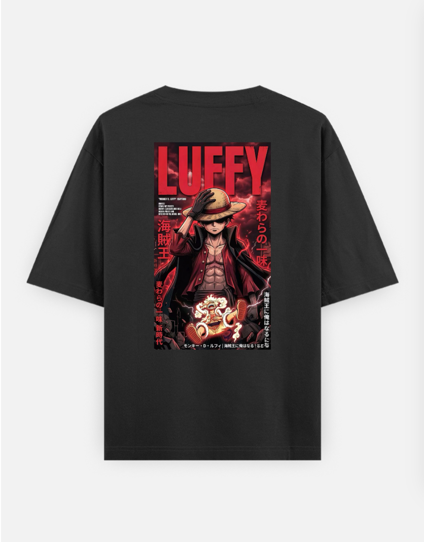 Monkey D Luffy (Captain) Oversized T-shirt (Back print) by @solitary.princess_