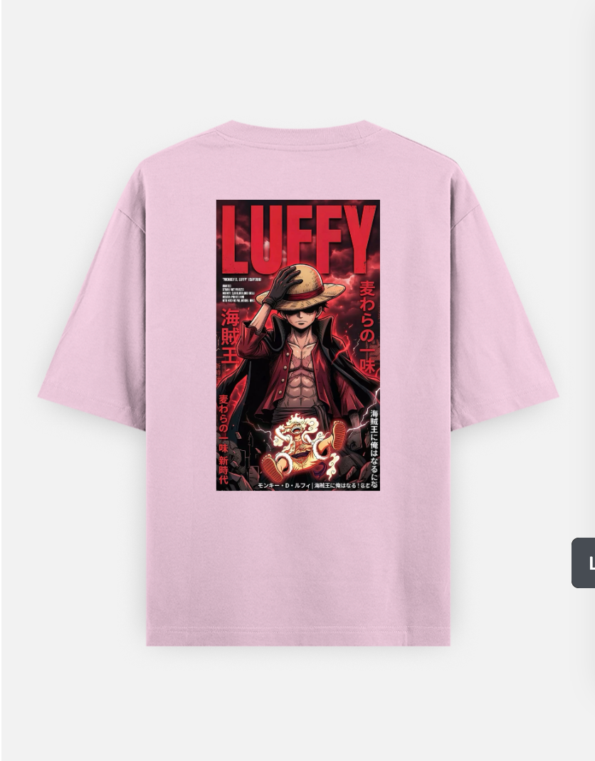 Monkey D Luffy (Captain) Oversized T-shirt (Back print) by @solitary.princess_