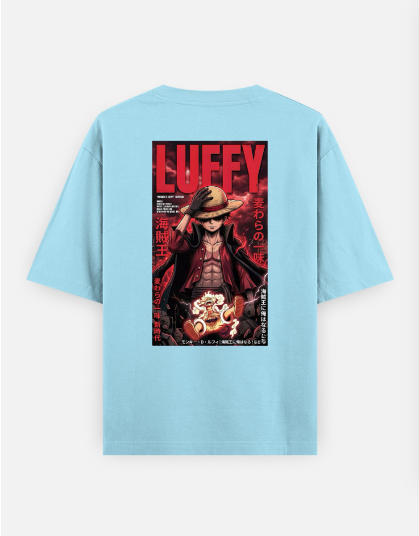 Monkey D Luffy (Captain) Oversized T-shirt (Back print) by @solitary.princess_