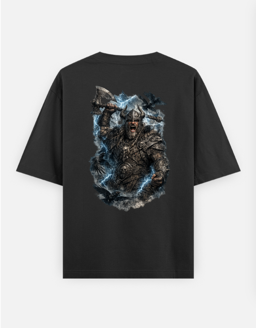 Vikings T-shirt OVERSIZED ⚡ Oversized T-shirt (Back print) by @someone_draws69