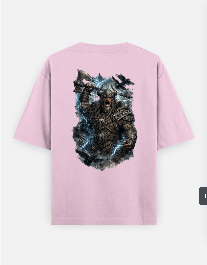 Vikings T-shirt OVERSIZED ⚡ Oversized T-shirt (Back print) by @someone_draws69