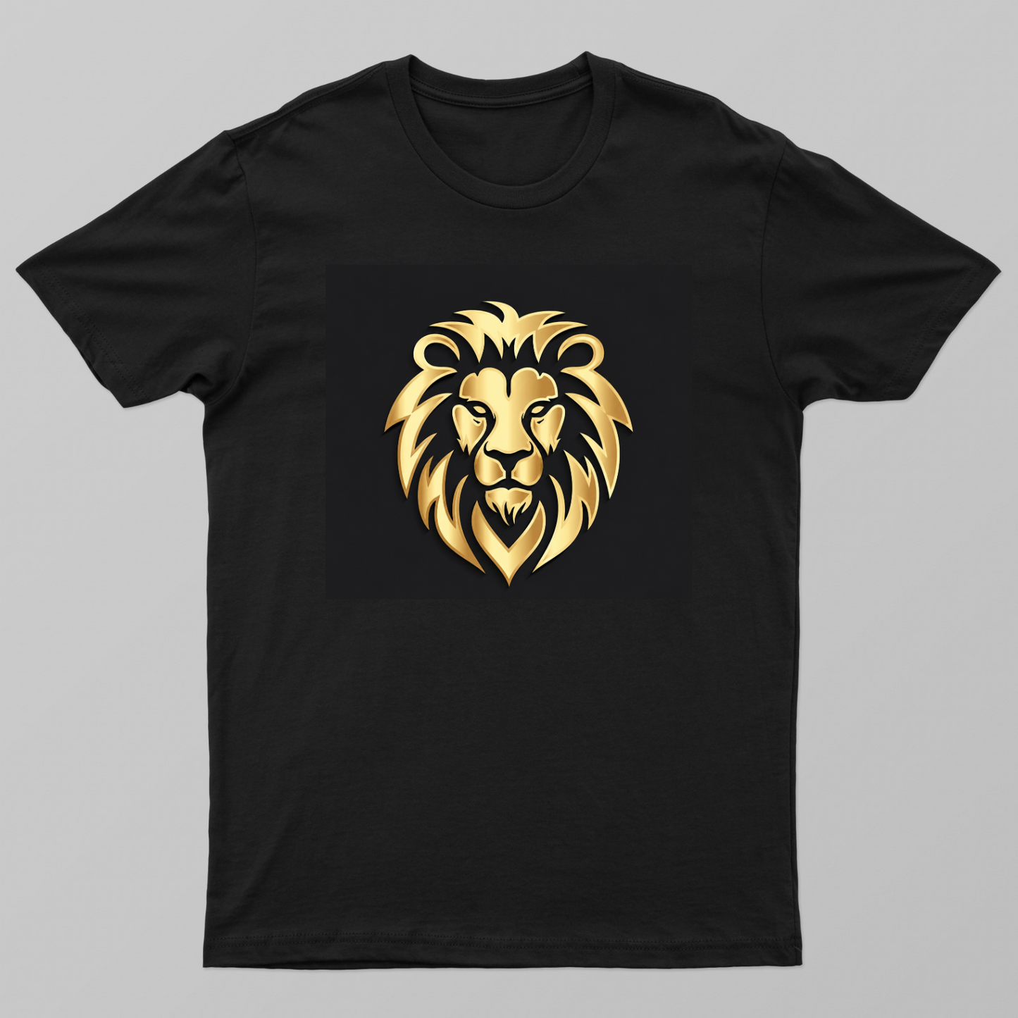 Gold Lion Head Unisex T-shirt by Sunjit Singh Machra 