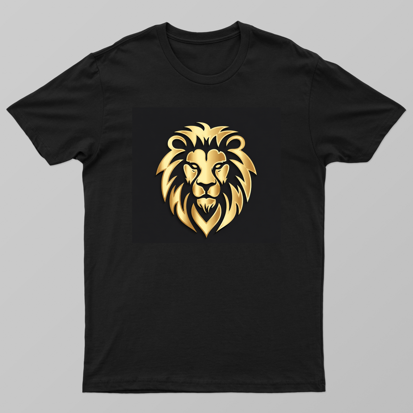 Gold Lion Head Unisex T-shirt by Sunjit Singh Machra 