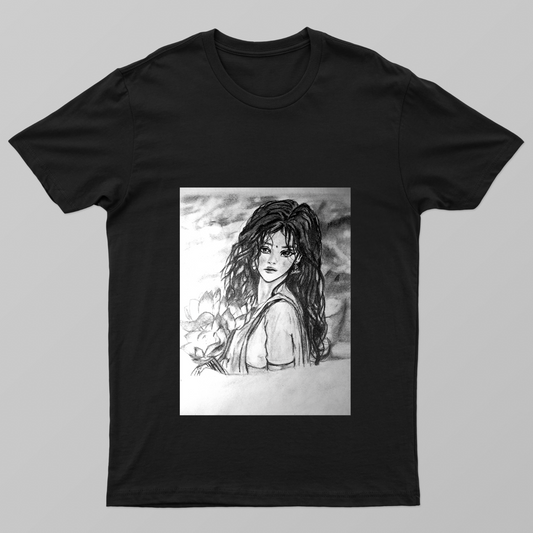 The girl with lotus Unisex T-shirt by @k.shiva26_arts