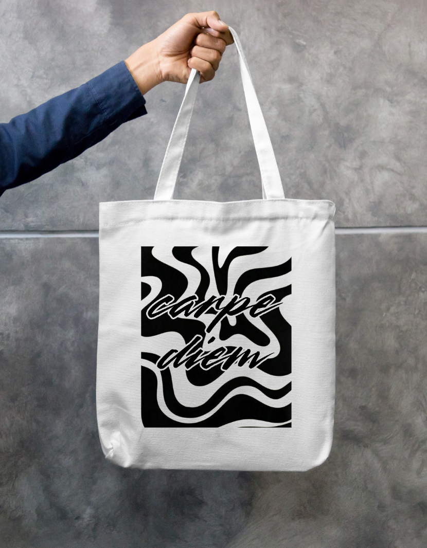 Carpe diem Tote bag Zipper Tote Bag by @pa3print