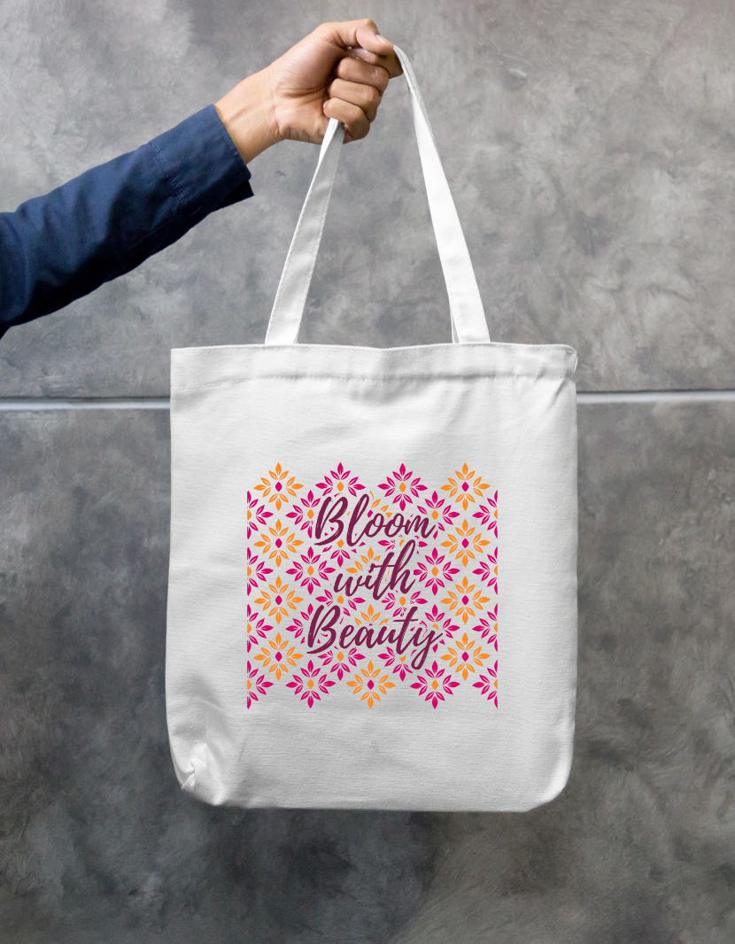 Bloom with Beauty Tote bag Zipper Tote Bag by @pa3print
