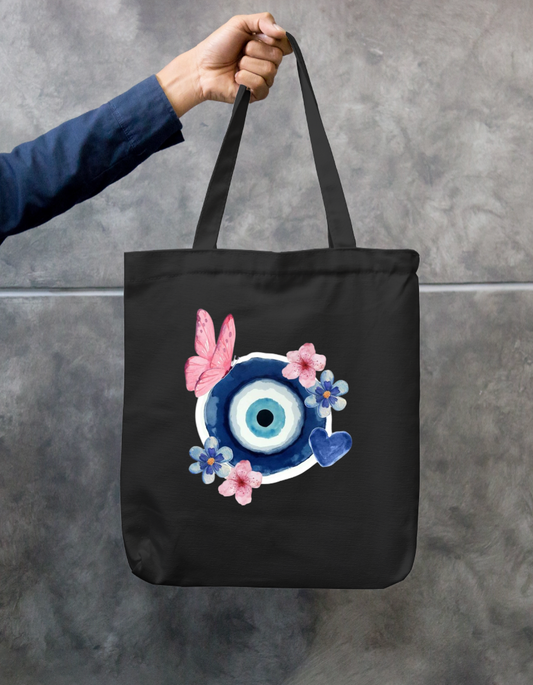 Evil Eye tote bag Zipper Tote Bag by @nirali.direction