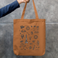 Doodle Art Tote Bag Zipper Tote Bag by @rd_digital_store
