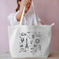 Doodle Art Tote Bag Everyday Large Tote Bag by @rd_digital_store