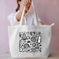Doodle Art Tote Bag Everyday Large Tote Bag by @rd_digital_store