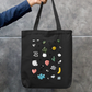 Doodle Art Tote Bag Zipper Tote Bag by @rd_digital_store