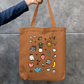 Doodle Art Tote Bag Zipper Tote Bag by @rd_digital_store