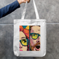 Astonished Face Tote Bag Zipper Tote Bag by @rd_digital_store