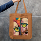 Astonished Face Tote Bag Zipper Tote Bag by @rd_digital_store