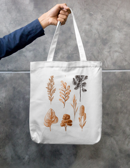 Leaf Tote Bag Zipper Tote Bag by @rd_digital_store