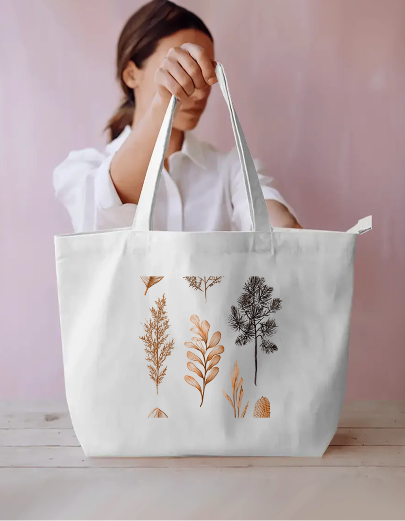 Leaf Tote Bag Everyday Large Tote Bag by @rd_digital_store