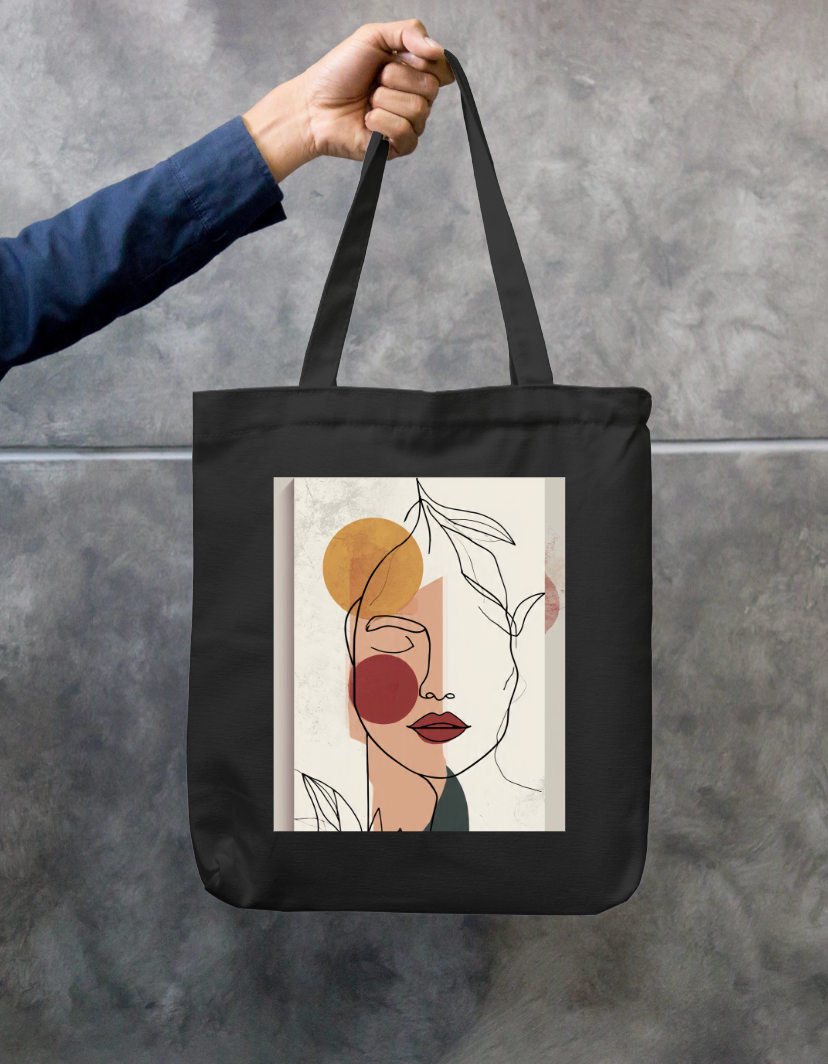 Faceless Tote Bag Zipper Tote Bag by @rd_digital_store