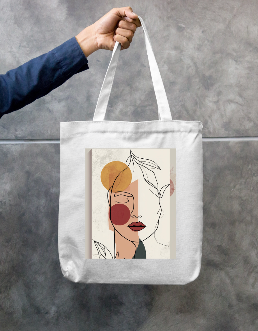 Faceless Tote Bag Zipper Tote Bag by @rd_digital_store