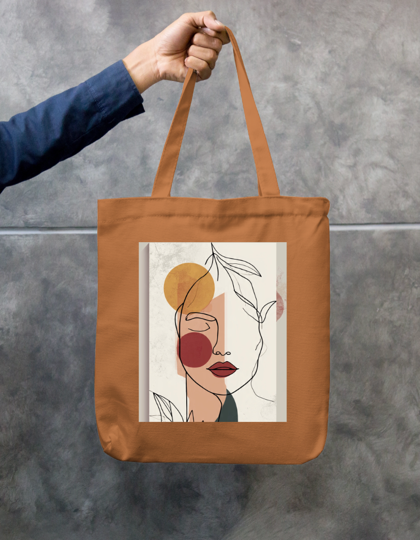 Faceless Tote Bag Zipper Tote Bag by @rd_digital_store