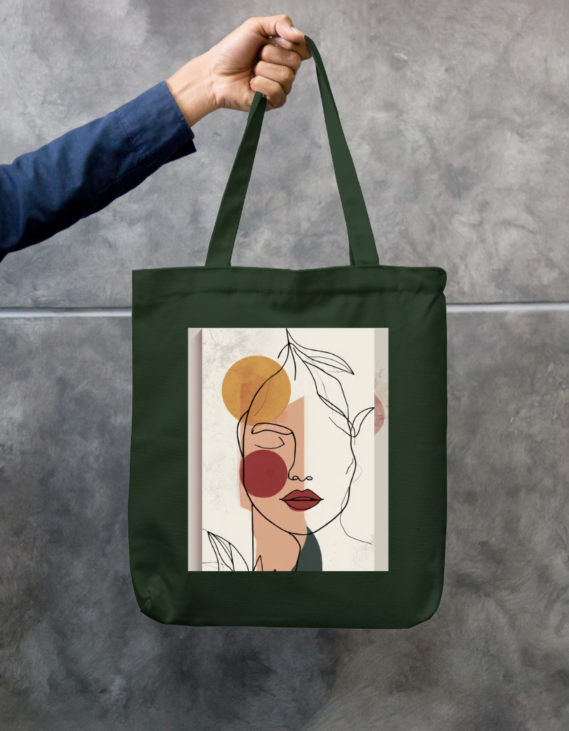 Faceless Tote Bag Zipper Tote Bag by @rd_digital_store