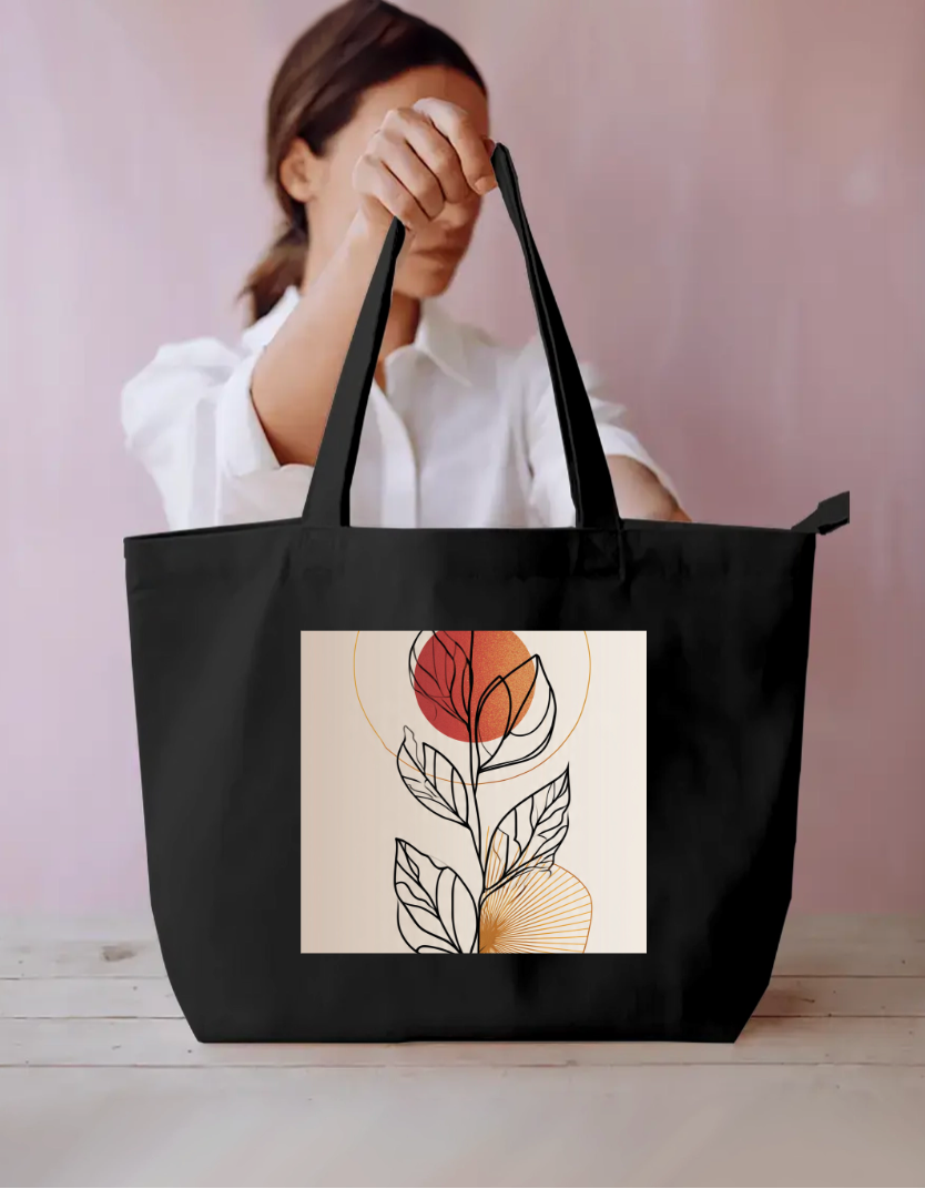 Leaf Tote Bag Everyday Large Tote Bag by @rd_digital_store