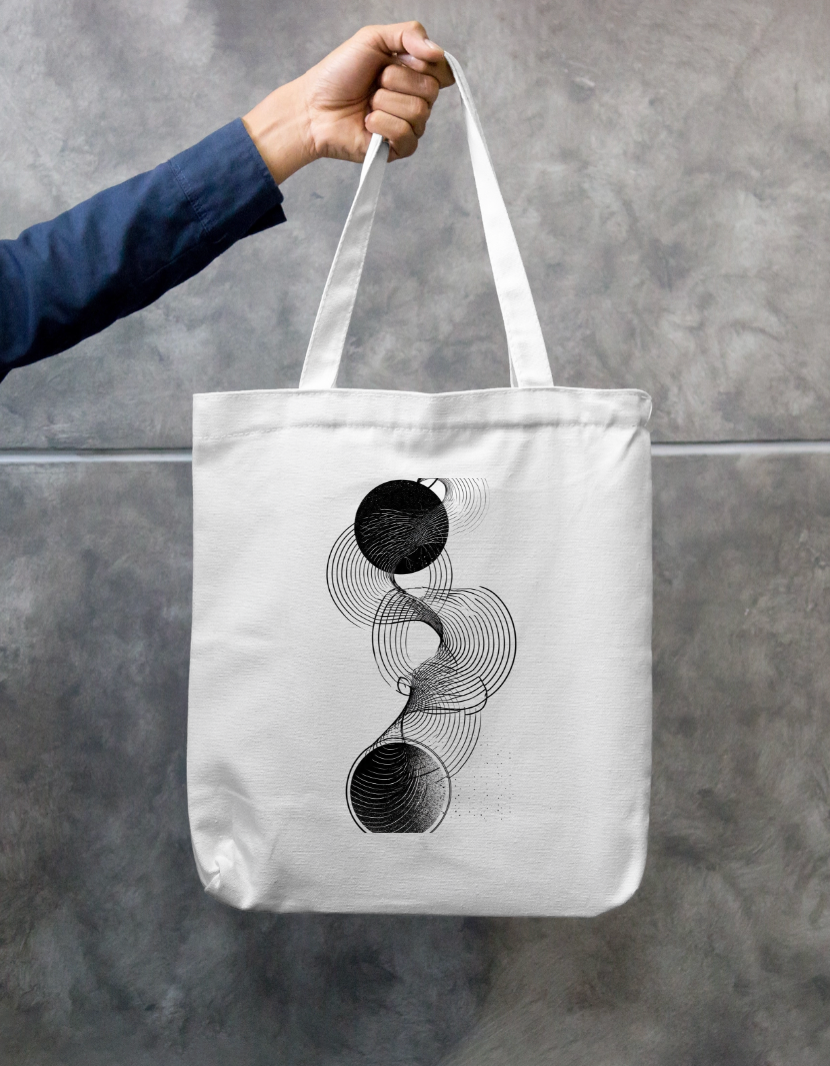 Pattern Tote Bag Zipper Tote Bag by @rd_digital_store