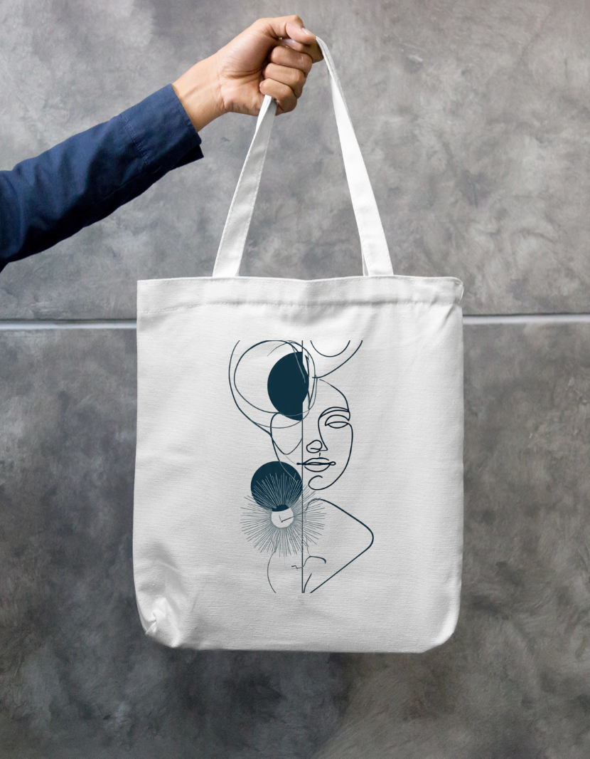 Me Art Tote Bag Zipper Tote Bag by @rd_digital_store