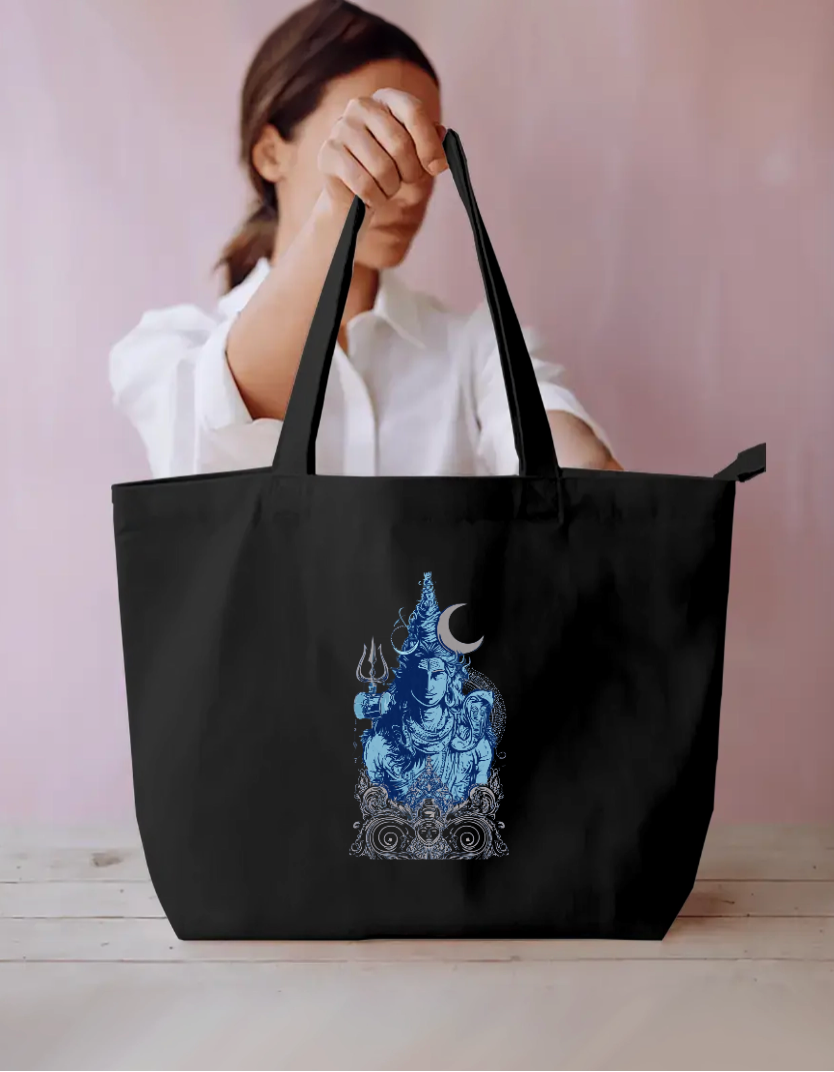 Shiva Art Tote Bag Everyday Large Tote Bag by @rd_digital_store