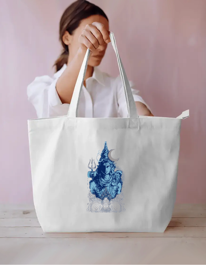 Shiva Art Tote Bag Everyday Large Tote Bag by @rd_digital_store