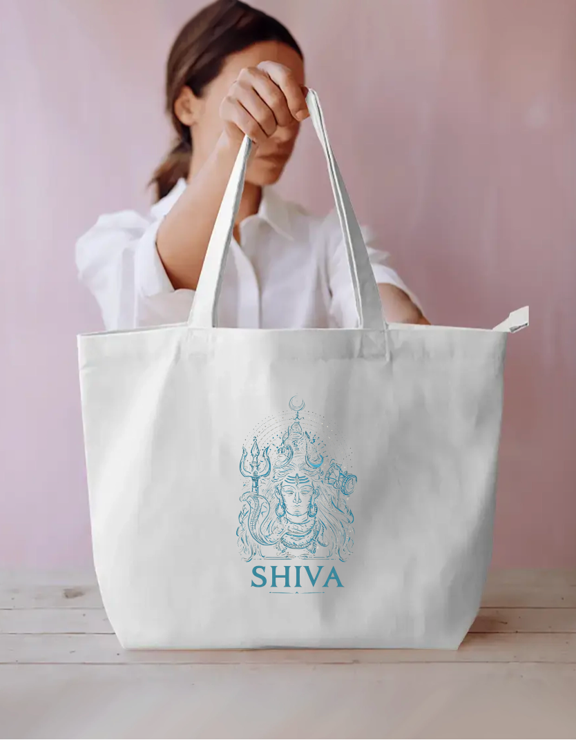 Shiva Art Tote Bag Everyday Large Tote Bag by @rd_digital_store