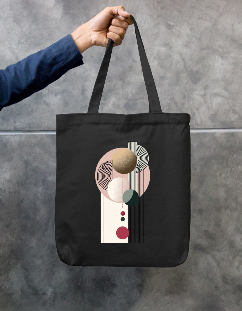 Aesthetic Art Tote Bag Zipper Tote Bag by @rd_digital_store