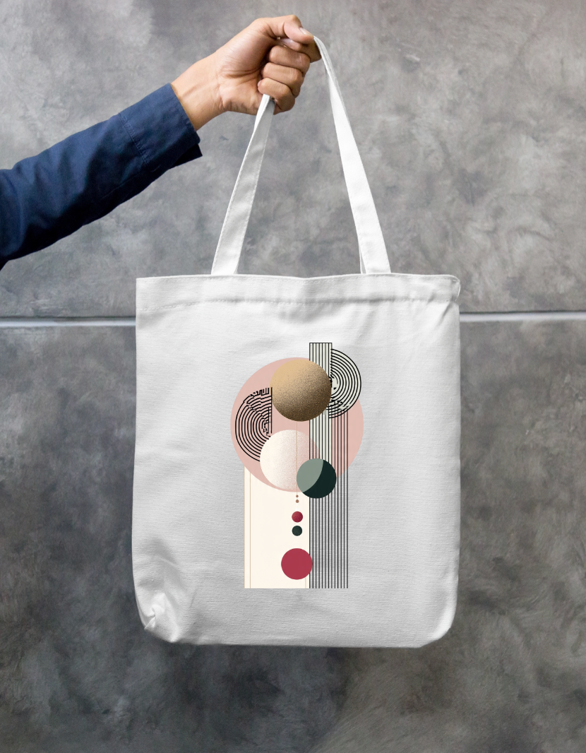 Aesthetic Art Tote Bag Zipper Tote Bag by @rd_digital_store