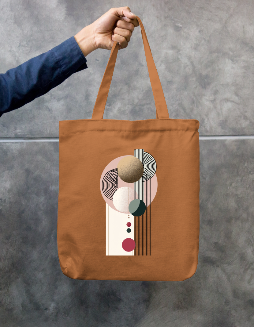 Aesthetic Art Tote Bag Zipper Tote Bag by @rd_digital_store