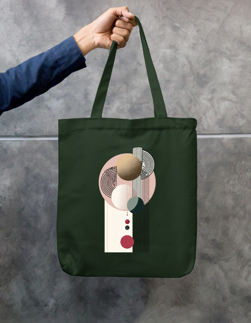 Aesthetic Art Tote Bag Zipper Tote Bag by @rd_digital_store