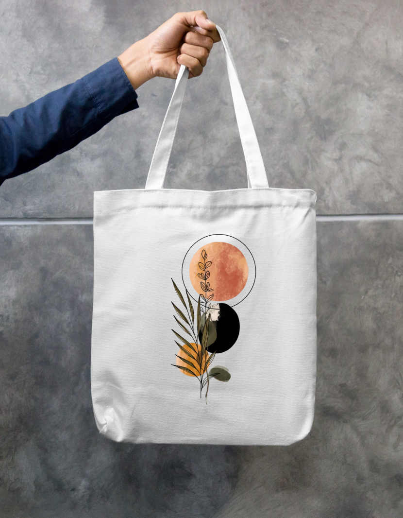 Aesthetic Art Tote Bag Zipper Tote Bag by @rd_digital_store
