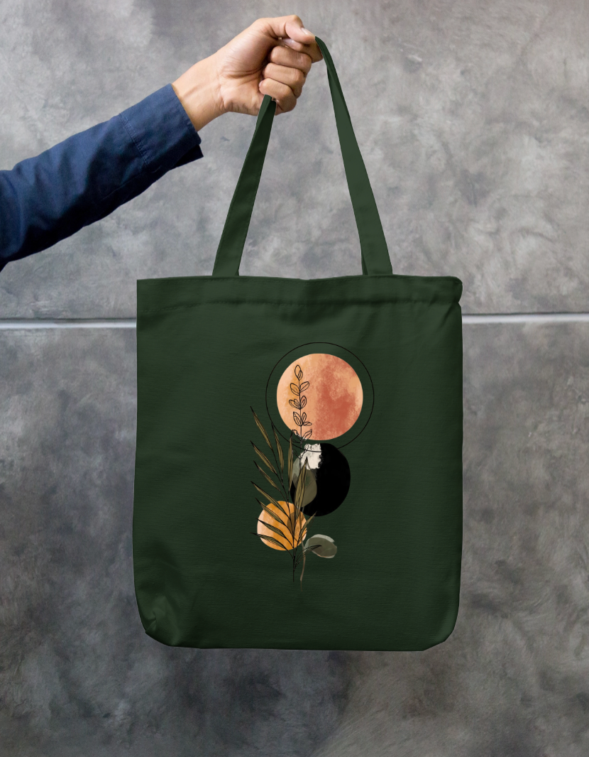Aesthetic Art Tote Bag Zipper Tote Bag by @rd_digital_store