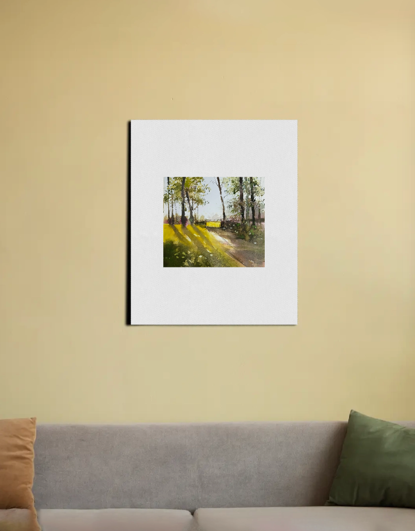 Landscape painting 16"x20" Canvas Poster by Biswas Kousik