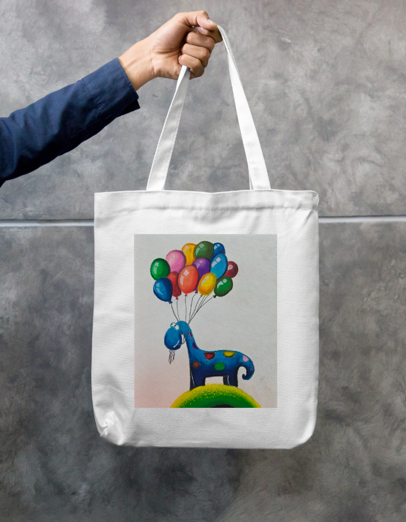 Floating into happiness with colors, dreams Zipper Tote Bag by @sketch.box.studios