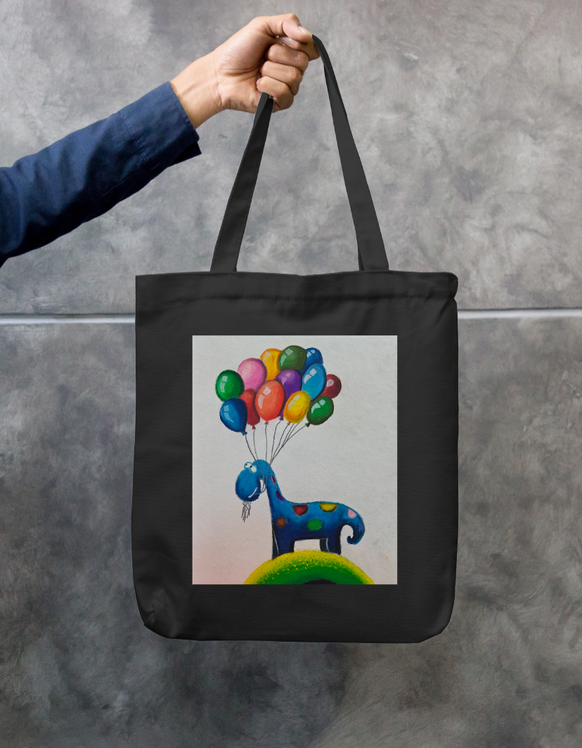 Floating into happiness with colors, dreams Zipper Tote Bag by @sketch.box.studios