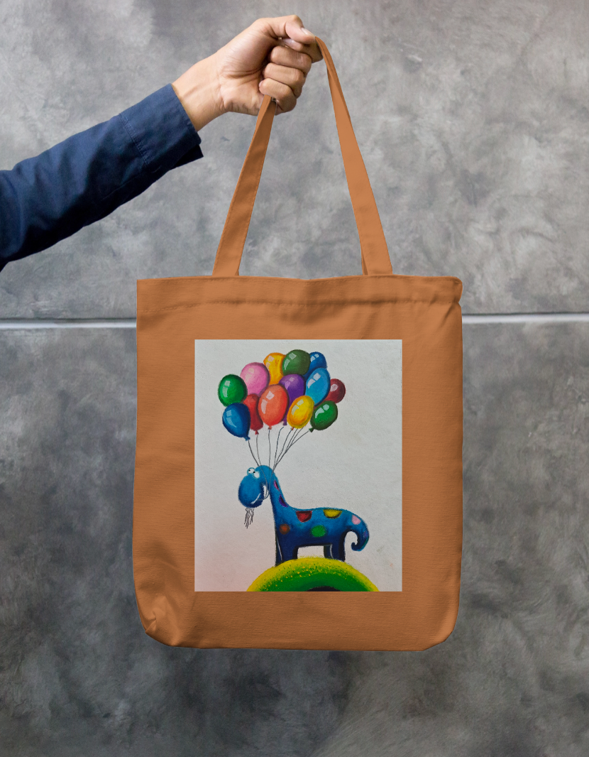 Floating into happiness with colors, dreams Zipper Tote Bag by @sketch.box.studios