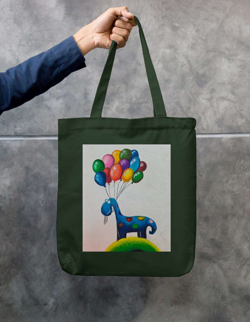 Floating into happiness with colors, dreams Zipper Tote Bag by @sketch.box.studios