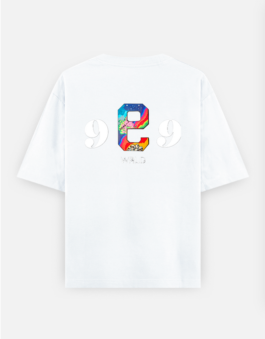 999 wrld Oversized T-shirt (Back print) by @aniiimekh