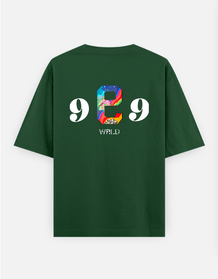 999 wrld Oversized T-shirt (Back print) by @aniiimekh