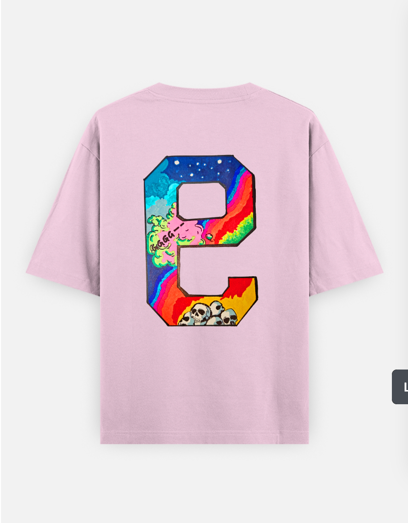999 Oversized T-shirt (Back print) by @aniiimekh